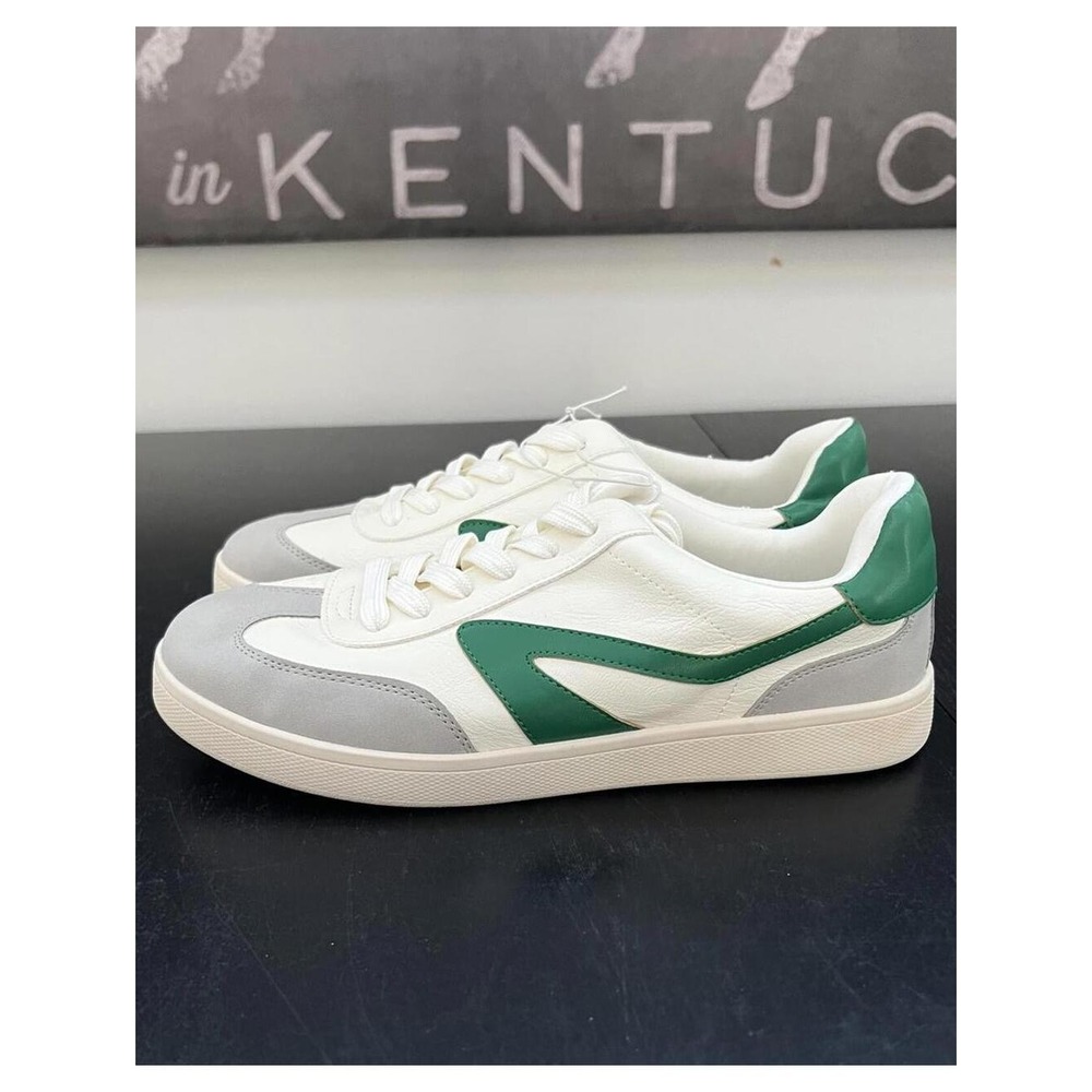 DV Dolce Vita Sneakers White Green Grey Colorblock Low Top 9.5
